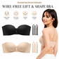 ✨【 Limitiertes Angebot – 50% Rabatt】💕Bügelloser BH mit abnehmbaren Trägern und Rafffunktion