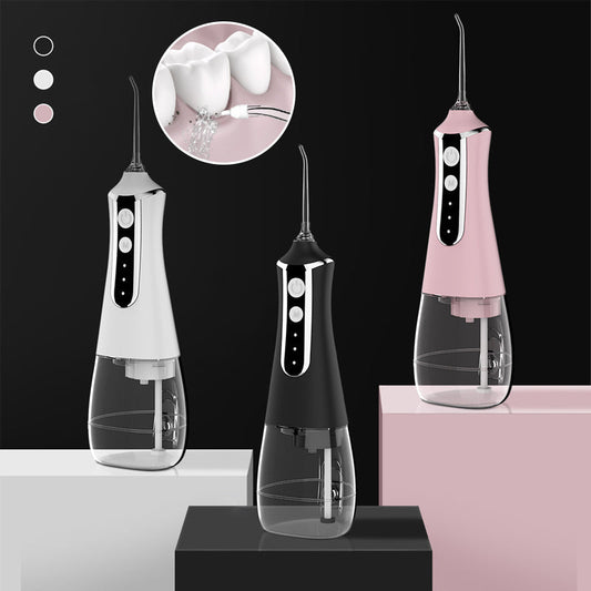 💦【🦷 Limitiertes Angebot – 50% Rabatt! 】Tragbare Munddusche – Wasserdruck-Regulierung, 3 Aufsätze & USB-Aufladbar für eine gründliche Mundhygiene ✨