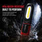 🔥SAKERPLUS Wiederaufladbare Arbeitsleuchte, 3000 lm COB-LED Magnetische Mechaniker-Lampe mit 360°-Schwenkhaken, 180° verstellbarem Ständer, Taschenlampen-Modus, USB-C-Ladung, IP54 Wasserresistenz – für Autoreparatur, Garage & Camping