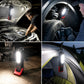 🔥SAKERPLUS Wiederaufladbare Arbeitsleuchte, 3000 lm COB-LED Magnetische Mechaniker-Lampe mit 360°-Schwenkhaken, 180° verstellbarem Ständer, Taschenlampen-Modus, USB-C-Ladung, IP54 Wasserresistenz – für Autoreparatur, Garage & Camping
