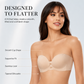 ✨【 Limitiertes Angebot – 50% Rabatt】💕Bügelloser BH mit abnehmbaren Trägern und Rafffunktion