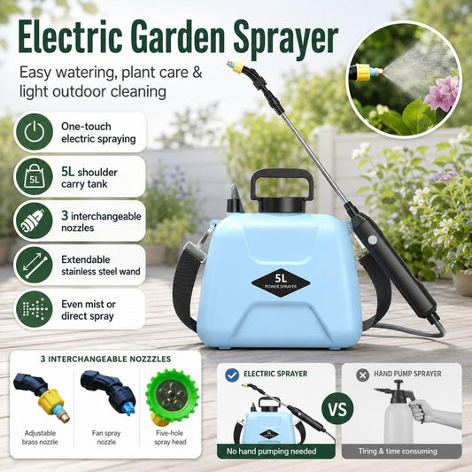🌱🔋 Wiederaufladbarer Elektrischer Gartensprüher – 3h Sprühzeit, Teleskopstab. 50% RABATT! 🔥