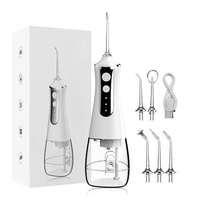 💦【🦷 Limitiertes Angebot – 50% Rabatt! 】Tragbare Munddusche – Wasserdruck-Regulierung, 3 Aufsätze & USB-Aufladbar für eine gründliche Mundhygiene ✨