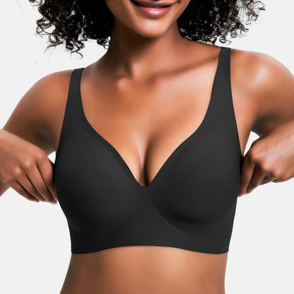 【🔥Limitiertes Angebot – 50% Rabatt】💕Jelly Wireless Damen Komfortable kabellose Push-up-BHs, nahtlose T-Shirt-BHs, BHs mit tiefem V-Ausschnitt für jeden Tag