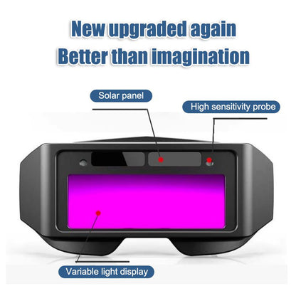 【🔥Solange der Vorrat reicht 50 % Rabatt!】🎉Schweißerschutzbrille – Automatische Solar-Verdunkelung – DIN 9-13 & 1/25 000 s für MIG/TIG-Schweißen ⚡