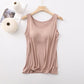 🎁 Heißer Verkauf 50% RABATT 👉 Damen Klassisches Einfarbiges Tank Top mit Integriertem BH 🎉
