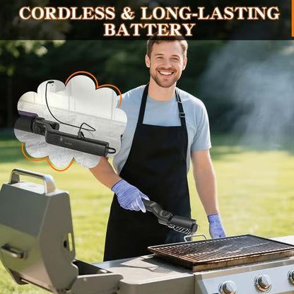 ⏰【NUR FÜR KURZE ZEIT: 50 % SPAREN!】🍖 Kabellose elektrische Grillbürste – leistungsstarke Reinigung für einen sauberen Grill