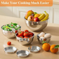 🛍️【 Limitiertes Angebot – 50% Rabatt】🥣 6-teiliges Edelstahl-Schüssel-Set mit Deckel – Spritzschutz, vielseitig & stapelbar – Ideal für Salat, Backen & Aufbewahrung ✨
