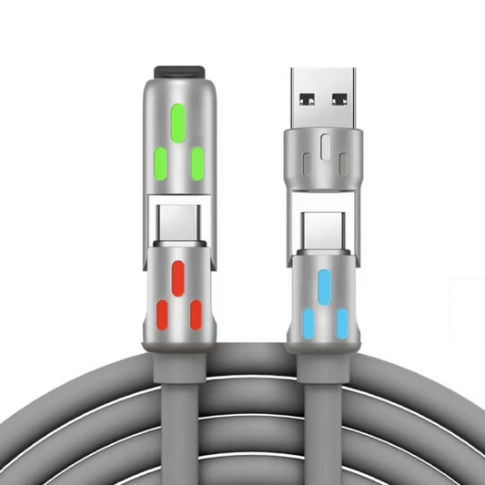 ⏰【Nur für kurze Zeit: 50 % RABATT!】✨Universelles 4-in-1-RGB-Schnellladekabel – Komplett verbessert