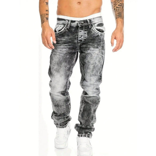 💎 50% OFF! 💎Fast Shipping 🚚💨Men's Fashion Creative Stretch Denim Jeans,Minimalist Style Suitable For Summer, Emo Style