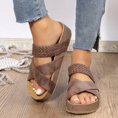 ⌛Bestseller 2026 – 50 % Rabatt für begrenzte Zeit! 🔥👡Plateau-Sandalen –Casual, Vegan, Keilabsatz🏝️
