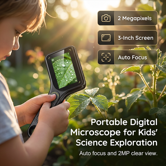 🔬✨ Tragbares Hand-Digitalmikroskop – 50% RABATT! 3-Zoll-IPS-Display, 500-fache Vergrößerung, 8 LED-Leuchten – Entdecken überall. 💪