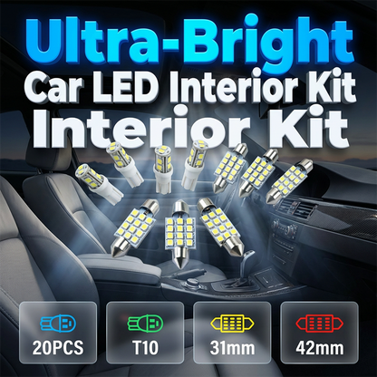 ⏰【NUR FÜR KURZE ZEIT: 50 % SPAREN!】🚗Universelles 20-teiliges LED-Innenraumlicht-Set für Autos