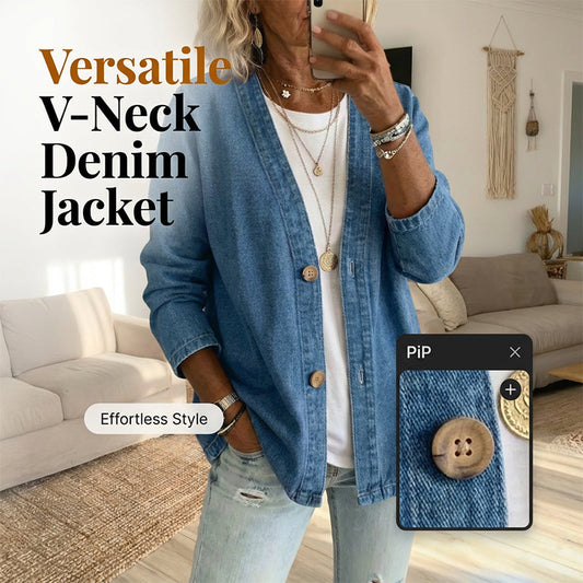 🥳SPRING HOT SALE🥳💞50K+ SOLD!💥50% OFF! 🔥Women's Classic Button Front Denim Jacket