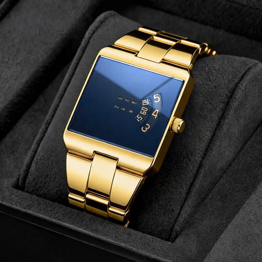 【⌚Historisch niedrigster Preis –  50% RABATT!】 💼 Herren-Quarzarmbanduhr im quadratischen Design – Edelstahlband, wasserdicht & modern – Ideal für Alltag & Business ✨