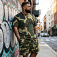 🎯 TIJDELIJKE AANBIEDING: 50% KORTING! ✨ Heren camo-print T-shirt & shorts set – Gecoördineerd, ontspannen, ademend 🌿