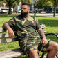 🎯 TIJDELIJKE AANBIEDING: 50% KORTING! ✨ Heren camo-print T-shirt & shorts set – Gecoördineerd, ontspannen, ademend 🌿