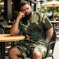 🎯 TIJDELIJKE AANBIEDING: 50% KORTING! ✨ Heren camo-print T-shirt & shorts set – Gecoördineerd, ontspannen, ademend 🌿