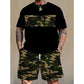 🎯 TIJDELIJKE AANBIEDING: 50% KORTING! ✨ Heren camo-print T-shirt & shorts set – Gecoördineerd, ontspannen, ademend 🌿