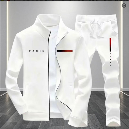 🧥 TIJDELIJKE AANBIEDING: 50% KORTING! ✨ Heren bedrukte zip-jack en broek set – Compleet, zacht, casual 🎨
