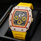 ⌚ Limited Edition – 50% Korting! ✨ Luxe herenhorloge in tonvorm met strass-versiering