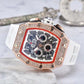 ⌚ Limited Edition – 50% Korting! ✨ Luxe herenhorloge in tonvorm met strass-versiering