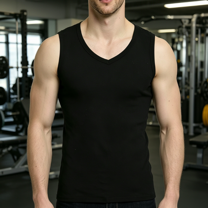 💪👕 6er-Pack Herren Atmungsaktive Sport-Tanktops – 50% RABATT! Ultraweich, leicht, Rippenstruktur – Gym & Alltag. 🔥✨