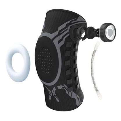⏰ Nur noch heute 50% Rabatt! 💥 Intelligente Knieorthese mit verstellbarem Kompressionsknopf | Atmungsaktives Netzgewebe & Stoßdämpfender Gelring für Sport, Laufen & Gelenkschutz 🍃