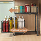 💪🥫 BLITZANGEBOT 50% RABATT! Ausziehbares Doppelregal Schrankorganizer – 5 Höhenstufen, 2 Ebenen, Kohlenstoffstahl, Große Kapazität, Keine Montage ✨