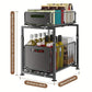 💪🥫 BLITZANGEBOT 50% RABATT! Ausziehbares Doppelregal Schrankorganizer – 5 Höhenstufen, 2 Ebenen, Kohlenstoffstahl, Große Kapazität, Keine Montage ✨