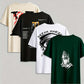 Men's Streetwear Graphic T-Shirts 4-Piece Set