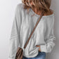 📢📢50% RABATT!! ⏰Damen Lässiges Rundhals-Langarmshirt