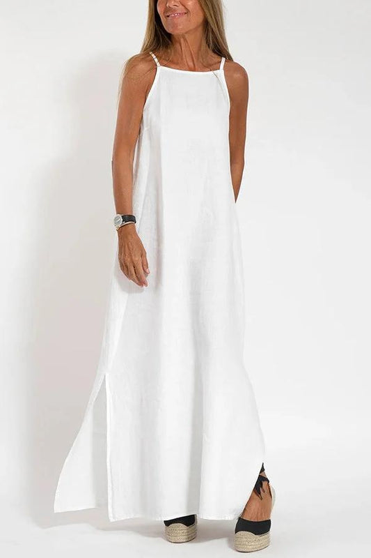 👗Ärmellose Leinenkleider für Damen