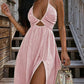 【⏰Neuheit 2026 – 50 % Rabatt für begrenzte Zeit!】👗Damen Sommer Sexy V-Ausschnitt Maxi-Kleid