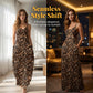 💃🐆Damen Leopardenmuster Spaghettiträger Maxikleid
