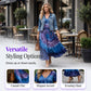 👗【 Nur für kurze Zeit: 50 % sparen! 】💜 Damen Legertes V-Ausschnitt Maxikleid