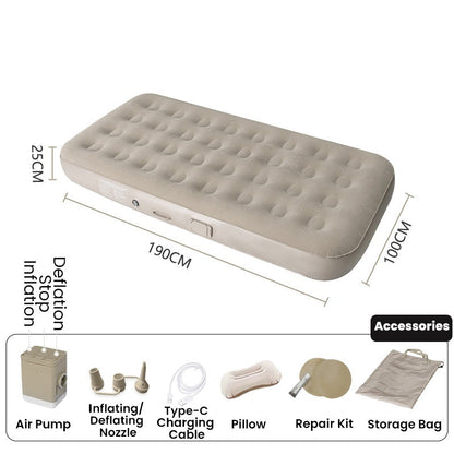 【🛏️ Historischer Tiefstpreis – Limitiertes Angebot! 】💨 Tragbare Luftmatratze mit eingebauter Pumpe – Integrierte Pumpe, kompakte Verpackung & schneller Aufbau – Ideal für Camping, Gäste & Reisen 🏕️