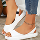 🔥 50% RABATT! 👡 Damen Plateau-Sandalen ✨ Glänzendes Design, Offene Zehen & Sportlich für Sommer und Alltag