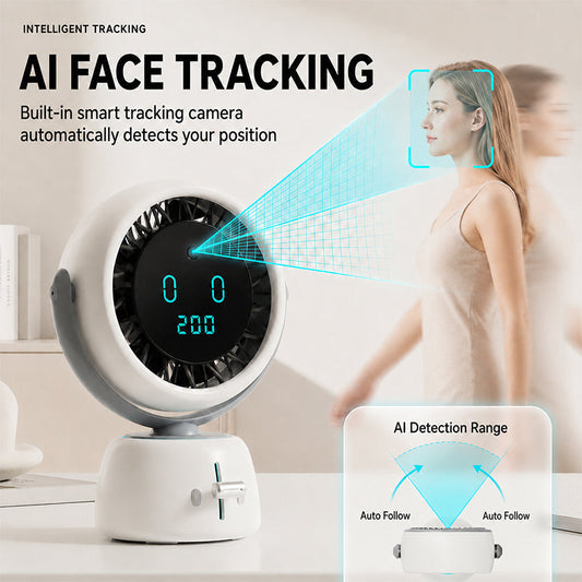 🤖Smarter Gesichtsverfolgender Tischventilator