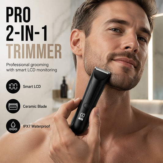 🔥【Limitiertes Angebot – 50% Rabatt】2-in-1-Körperhaartrimmer für Männer