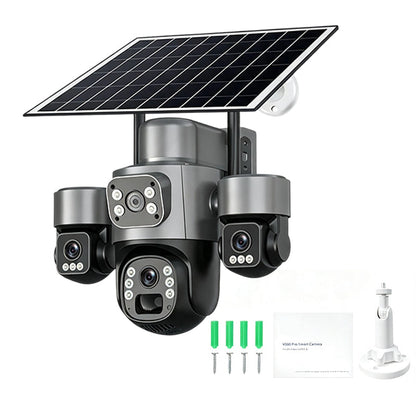 【🛡️ Limitiertes Angebot – 50% Rabatt】– WLAN-Solar-Überwachungskamera mit drei Linsen & drei Ansichten – schwenkbarer PTZ-Kopf, geringer Stromverbrauch – für den Außenbereich ohne Stromanschluss 📡