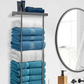 【⏳Limitiertes Angebot – 50 % Rabatt!!】🛁 Ausziehbarer Badezimmer-Handtuchhalter – 38–75 cm höhenverstellbar, Kohlenstoffstahl, bohrerfreie Wandmontage