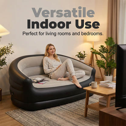 【🛋️ Limitiertes Angebot – 50 % Rabatt! 】🏕️ Tragbares aufblasbares Doppelsofa – Schnell aufblasbar, kompakt & robust – Ideal für Camping, Strand & entspannte Stunden im Garten 🌊
