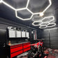 ✨🔥【LIMITIERTES ANGEBOT – 50% RABATT!】⏰Hexagonale LED-Garagenleuchte · Wabendesign · Ideal für Werkstätten Friseursalons Fitnessstudios und Autohändler