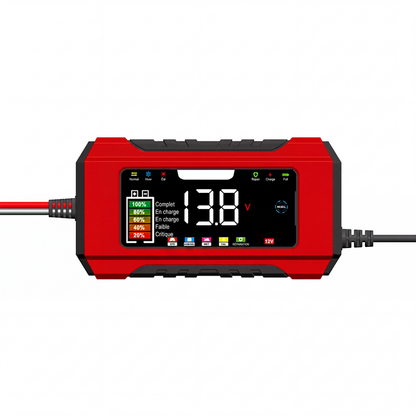 🔋 FLASH-AKTION: 50% RABATT! ⚡ Intelligentes KFZ-Batterieladegerät 12V 6A – 9 Stufen & Impulsreparatur – LCD-Farbdisplay für Blei-Säure-Batterien 🚗
