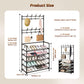 🏠 Schuhregal mit Garderobe – 3-in-1 Flurmöbel, mehrstöckig & platzsparend, für Diele & Eingang