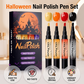 🎃 ZEITLICH BEGRENZT: 50% RABATT! ✨ Schnelltrocknendes Halloween-Nagellackstift-Set – Wasserbasiert, geruchsneutral & präzise Nailart 💅