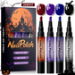 🎃 ZEITLICH BEGRENZT: 50% RABATT! ✨ Schnelltrocknendes Halloween-Nagellackstift-Set – Wasserbasiert, geruchsneutral & präzise Nailart 💅