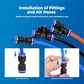 📢📢1/4-Zoll Pneumatisches Steckanschluss-Schlauchverbinder-Set