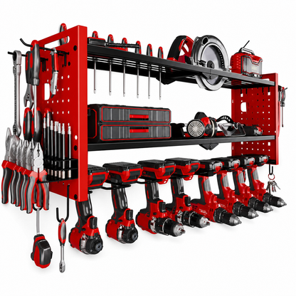⏳Zeitlich begrenztes Angebot⏳ 📢📢 50 % RABATT 🛠️ Wandmontiertes Werkzeugregal aus Stahl – Bohrer & Werkzeuge platzsparend aufbewahren